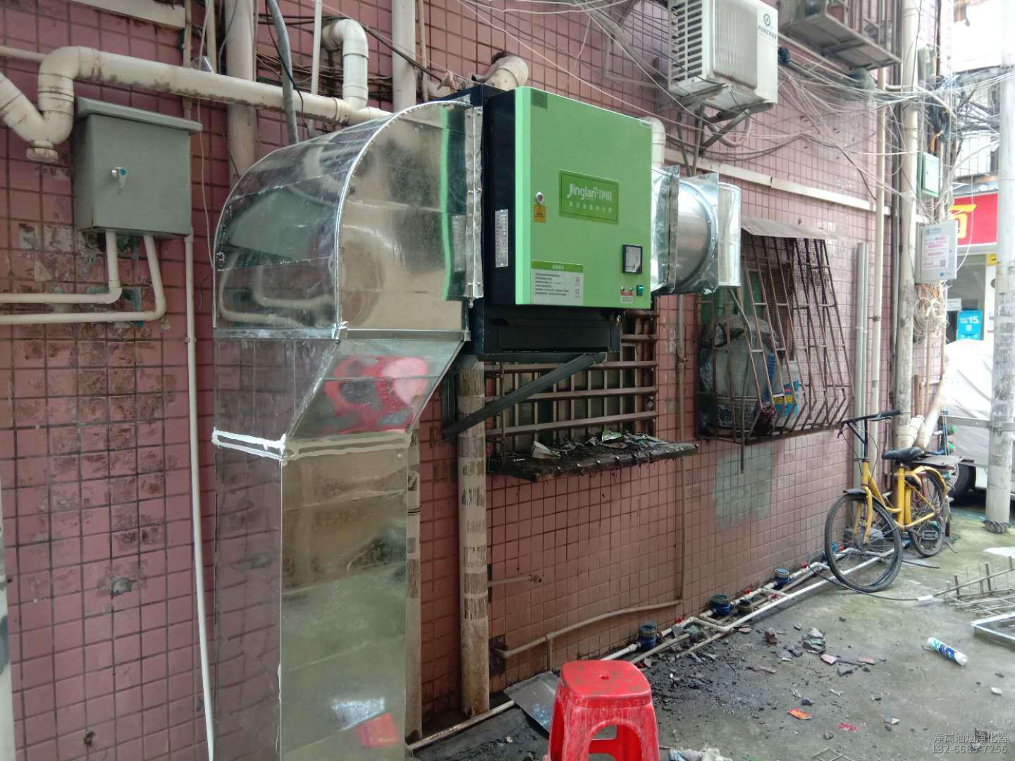 海口 ● 千百味自助烤肉 ● 4000风量油烟净化器安装案例，购买及安装油烟净化器热线：13622327331