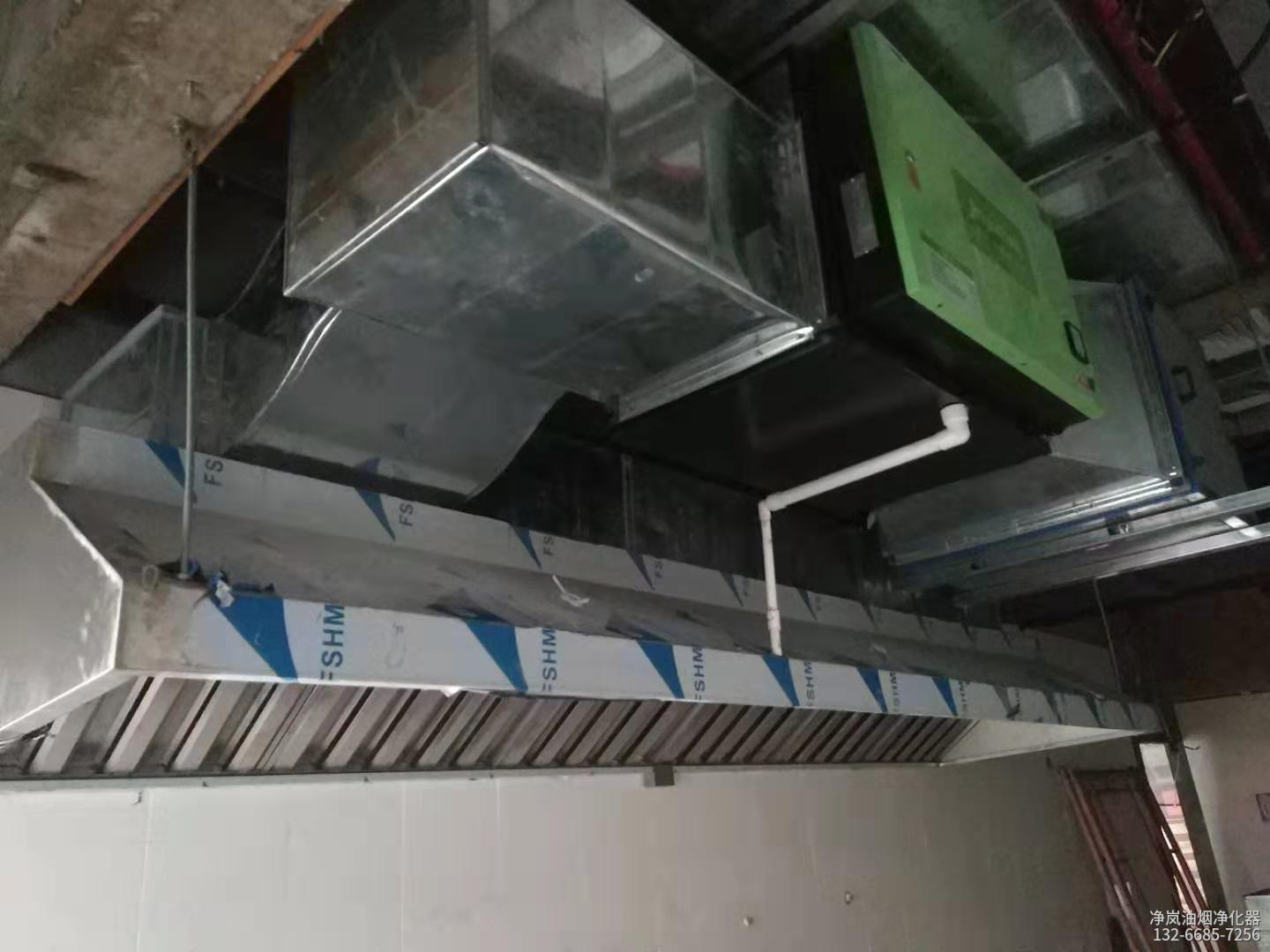 广州番禺区·广州梁氏鹅城·8000风量油烟净化器安装案例