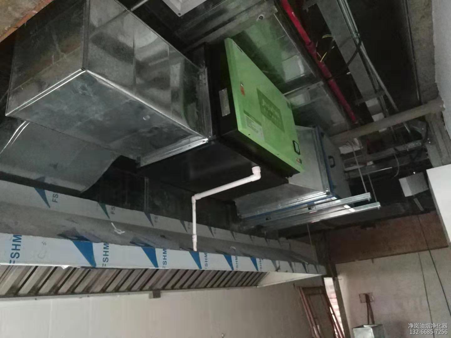 广州番禺区·广州梁氏鹅城·8000风量油烟净化器安装案例