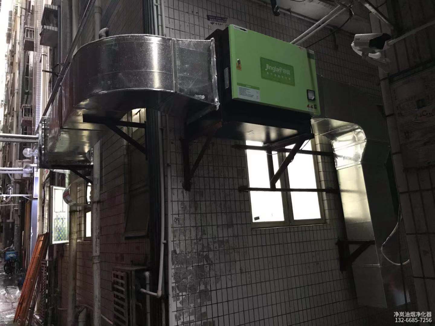 江门市蓬江区·楚厨饭店·6000风量油烟净化器安装案例