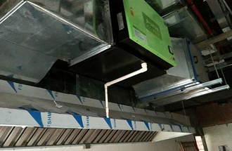 广州番禺区·广州梁氏鹅店·8000风量油烟净化器安装案例