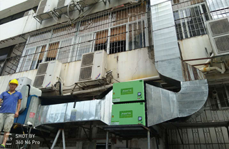 深圳市宝安区·全家国民便当店·24000风量油烟净化器安装工程
