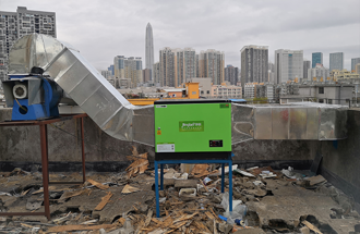 深圳市福田区·华峰酒店·8000风量油烟净化器安装案例