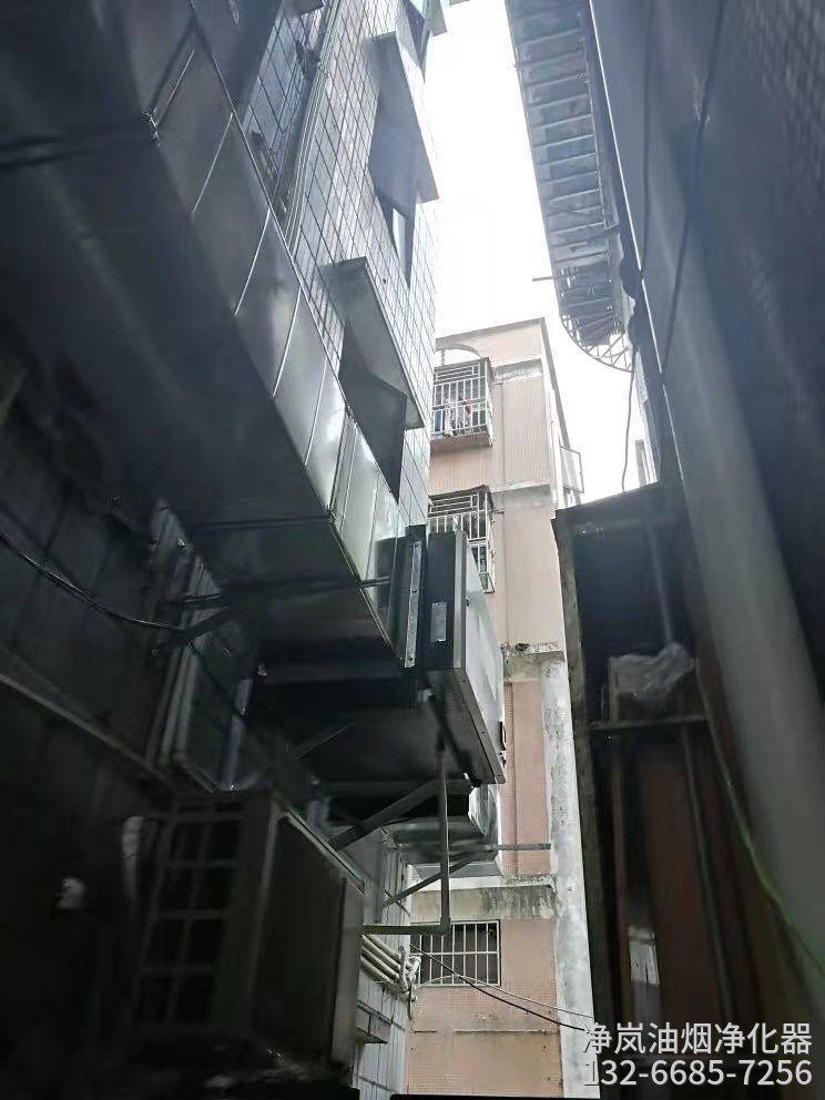 山东青岛这些年青岛本帮菜·6000风量油烟净化器安装工程