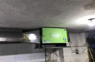 南通新华苑餐厅6000风量油烟净化器安装案例