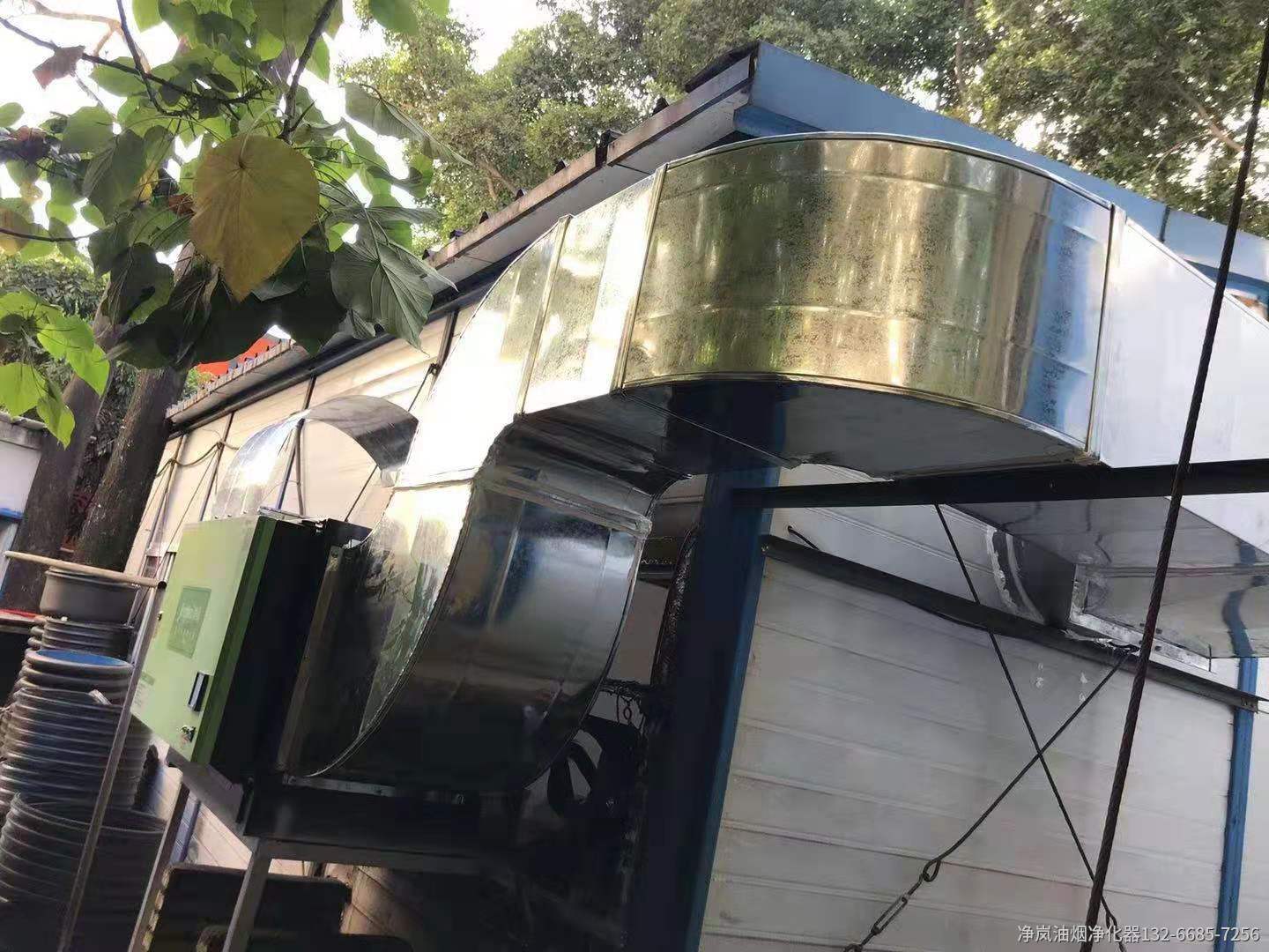 泉州新秀餐馆8000风量油烟净化器安装案例