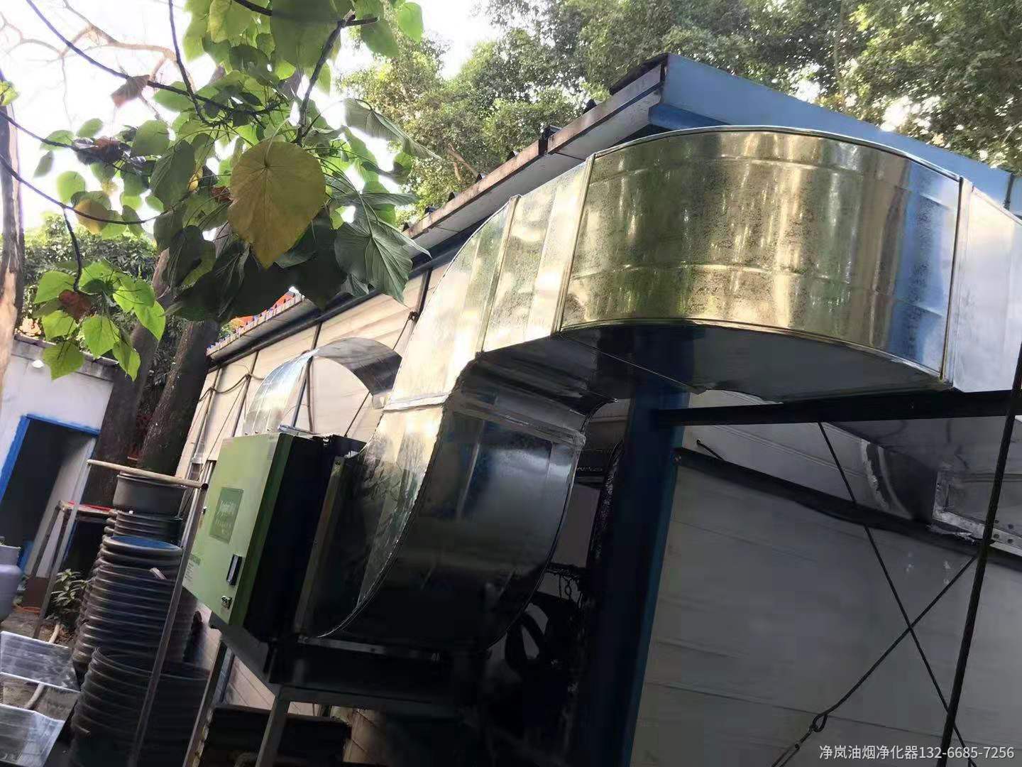 泉州新秀餐馆8000风量油烟净化器安装案例
