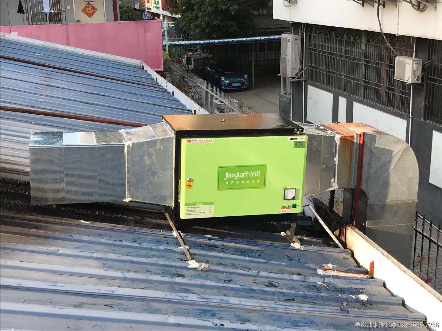 常州凯源饭店6000风量油烟净化器安装案例