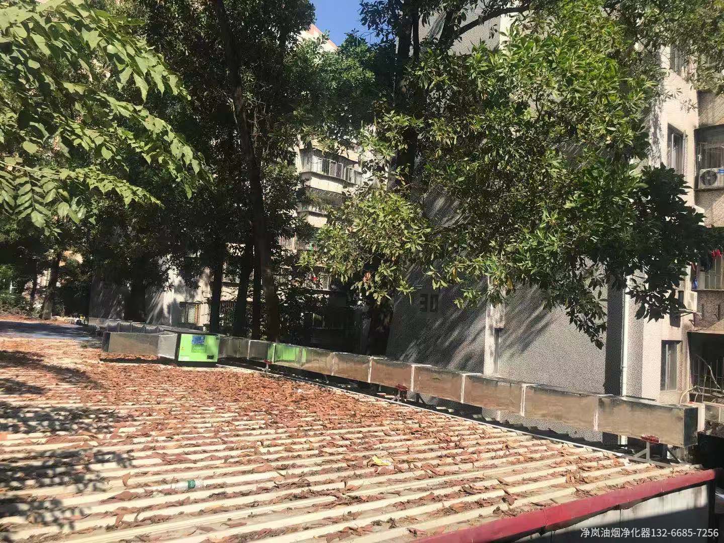 合肥匯萬家餐厅6000风量油烟净化器安装案例