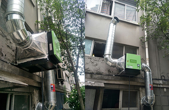 福州市达道武仔牛肉(总店)4000风量油烟净化器安装案例